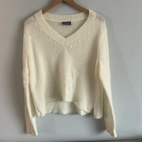 Wooden Ships Sweaters - Wooden Ships Cream Knit Sweater Size S/M